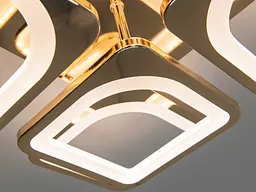 Світлодіодна люстра смарт світильник з ІЧ пультом, 115W, золото - мініатюра 4