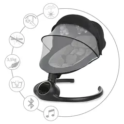 Заколисуючий центр Kidwell 2в1 REVE Black/Silver - мініатюра 7