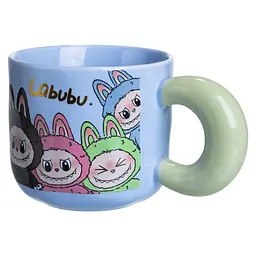 Чашка порцелянова LABUBU Pure Happines 400 мл блакитний FM-22D - мініатюра 3