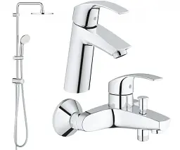 Набір змішувачів для ванної кімнати Grohe Eurosmart з душовою системою Tempesta 3в1 30412 - мініатюра 2