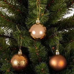 Набір ялинкових куль Mica Decorations шоколад 6 см 27 шт. (1181974) - мініатюра 2