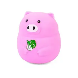 Дитяча іграшка-антистрес "Свинка" MS 3950(Pink) з борошном, 8 см