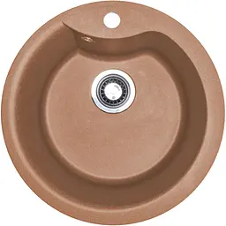 Кухонна мийка Adamant WAVE terra-cotta d 485x210 мм, без крила d 48 - мініатюра 3