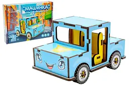 Конструктор Puz-00930 "Машинка" дерев'яний, 43 под., нар. 8,7x14x8,2 см PuzzleOK
