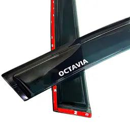 Дефлектори вікон вітровики для Skoda Octavia A5 2004-2014 Liftback Хетчбек Гнучкі (Acrylic) - мініатюра 3