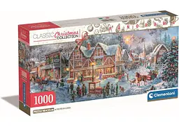 Пазл Clementoni Classic Christmas Collection: Різдвяними вулицями міста (Classic Christmas Collection - Getting Ready For Christmas Panorama Puzzle - 1000 pcs.), 1000 ел. (панорама) (39927)