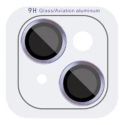 Захисне скло Metal Classic на камеру (у упак.) для Apple iPhone 14 (6.1) / 14 Plus (6.7) Блакитний / Light Blue
