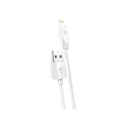 Кабель HOCO X1 USB to iP 2.4A, 2m, PVC, PVC connectors, білий
