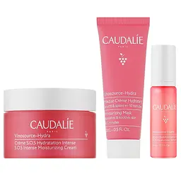 Набір Caudalie Vinosource-Hydra Crème S.O.S: Інтенсивний зволожуючий крем Vinosource S.O.S, 50 мл + Маска для обличчя та очей Vinosource S.O.S, інтенсивне зволоження, 15 мл + Зволожуюча сироватка Vinosource S.O.S, 10 мл (2807-2) - мініатюра 2
