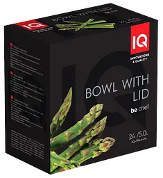 Миска IQ Be Chef 24 см 5.0 л з кришкою срібляста (IQ-9144-24) - мініатюра 6