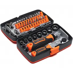 Набір викруток із тріскачкою Torx Ratchet 68 в 1/Рожевий комплект інструментів із храповим механізмом - мініатюра 3