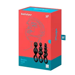 Набор анальных пробок Satisfyer Booty Call, 3 шт, черный - миниатюра 2