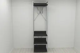 Шафа Гардероб Уні секція 3 серії Конект Ferrum-decor 220x60x50см Сірий метал ДСП Венге Магія 32 мм (FRD-104528) - мініатюра 3