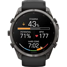 Смарт-годинник Garmin Fenix 9 Pro inReach 47mm Carbon Gray DLC Titanium w. Black/Pebble Gray Silicone Band (010-04336-10/11) [177387] - мініатюра 7