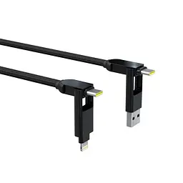 Кабель Rolling Square 6in1, inCharge XL 3 м, чорний (XLL01R) - мініатюра 2