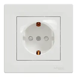Розетка Schneider Electric ASFORA зі штор. біла (EPH2900221)