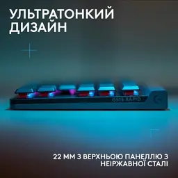 Клавіатура Logitech G515 Rapid TKL Wired USB UA Black (920-013861) - мініатюра 3