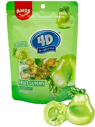 Желейні цукерки Amos 4D Fruit Gummy Pear Burst 170г - мініатюра 2