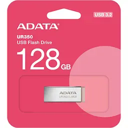 USB флеш накопичувач ADATA 128GB UR350 Silver/Beige USB 3.2 (UR350-128G-RSR/BG) - мініатюра 5