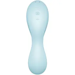 Вакуумний стимулятор клітора з вібрацією Satisfyer Curvy Trinity 5+ блакитний