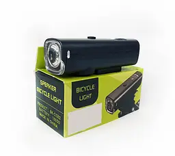 Велосипедна фара передня Speaker BK-C1202 USB 300 Lm чорний (G0000899) - мініатюра 4