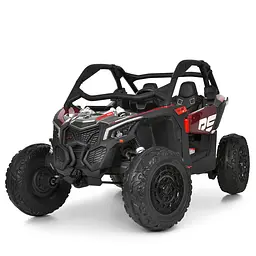 Джип M 4920EBLRS-3-11 радіо/к2.4G, 2мот240W 1 акум24V7Ah, EVA, SD, шкір.сид.рем.безп, 2сид..черв.-сірий