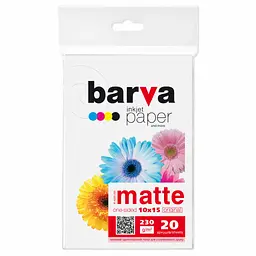 Фотопапір Barva 10х15, 230 г/м², Original, матовий, 20c (IP-A230-205)