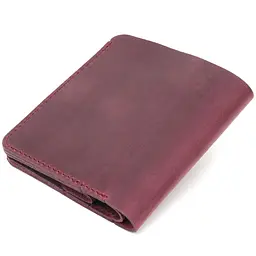 Шкіряне матове портмоне Shvigel 16604 бордове - мініатюра 5