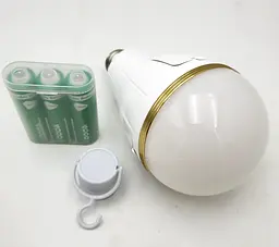 Світлодіодна LED-лампа акумуляторна 3600 mAh (знімні 3 × 18650) автономна аварійна 30 W енергозберігаюча лампочка E27 UKC - мініатюра 3