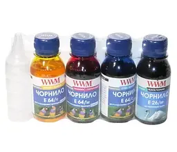 Комплект чорнил Epson L605/L4150/L1455, 3 x 100 мл E64 + 1 x 100 мл E26 (E26/64SET4-2) WWM teh0027557