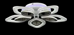 Люстра стельова LED Splendid Ray LK29055/5+1, 122W, білий та сірий, сучасний стиль