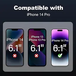 Комплект загартованого скла Tentoki для iPhone 14 Pro, 2 шт. - мініатюра 2