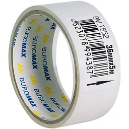 Скотч Buromax двосторонній на паперовій основі 36 мм х 5 м (BM.7552) - мініатюра 2