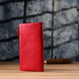 Шкіряний жіночий гаманець на три відділення ST Leather 23109 червоний - мініатюра 10