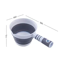 Ківш складаний MBM My Home KP-77 1.3 л, біло-сірий (KP-77 WHITE/GRAY) - мініатюра 2