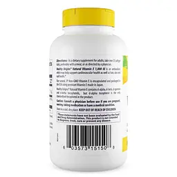 Вітамін E Healthy Origins Vitamin E 1000 IU, 120 капсул для підтримки шкіри, волосся та нігтів - мініатюра 3