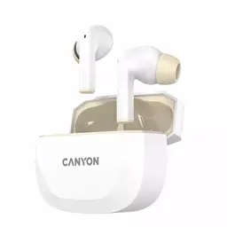 Навушники Canyon Hexagon 7 TWS ANC+ENC Wireless Charge White/Beige (CNS-TWS7WB) - мініатюра 3
