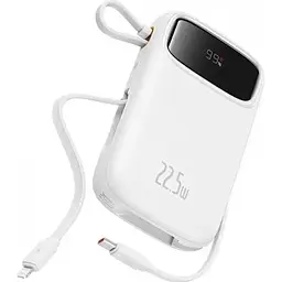Портативна батарея Baseus QPow2 10000mAh 22.5W Dual-Cable біла (P10055001222-B1) - мініатюра 8