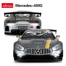 Машинка Mercedes AMG GT3 сірий RASTAR модель 1:14 Автомобіль на дистанційному керуванні + пульт - мініатюра 3