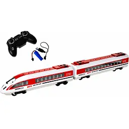 Швидкісний пасажирський поїзд на радіокеруванні City Train Express з двома вагонами, світлом та акумулятором 2.4 GHz