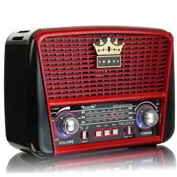 Радіоприймач акумуляторний з Bluetooth, MP3 та ліхтариком, Golon RX-BT455S AM / Портативне радіо