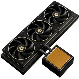 Система рідинного охолодження ID-Cooling DX360 GDL чорний/золотистий 3x AF-127-GDL PWM 500~2000±10%RPM, 29.9dB(A) Max