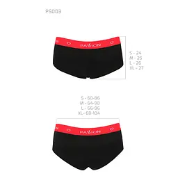 Трусики-шортики Passion PS003 PANTIES S, black - мініатюра 6