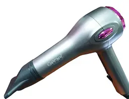 Фен для сушіння та укладання волосся Gemei GM-1786 з іонізацією 2400 Вт - мініатюра 2