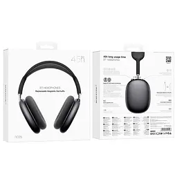 Накладні навушники Borofone BO35 Adorable, BT headphones, BT5.4, AUX, 400mAh, 45h, grey - мініатюра 6