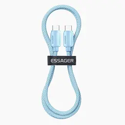 Кабель Essager Breeze USB Type-C - USB Type-C (M/M), 100W, 1 м Blue (EXCTT1-WL03-P)