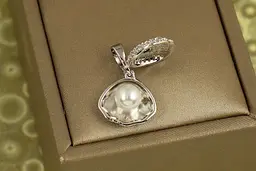 Кулон Xuping Jewelry відкрита мушля з перлиною сріблястий - мініатюра 2