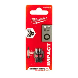 Біта SHOCKWAVE MILWAUKEE, TX25, 25мм, (2 шт) - мініатюра 2