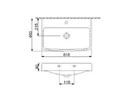 Умивальник Newarc Countertop 61x46 білий 5014BW, Білий - мініатюра 2
