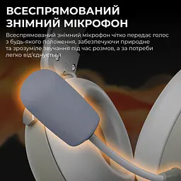 Bluetooth-гарнітура Ajazz AHM08 MAX 3-Mode Сірий (AHM08-MAX-GW) - мініатюра 2